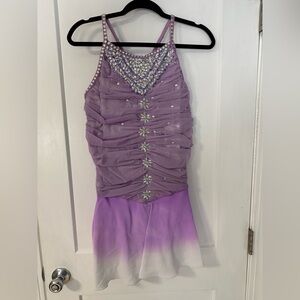 Lilac Beaded Halter Dress - Unbranded